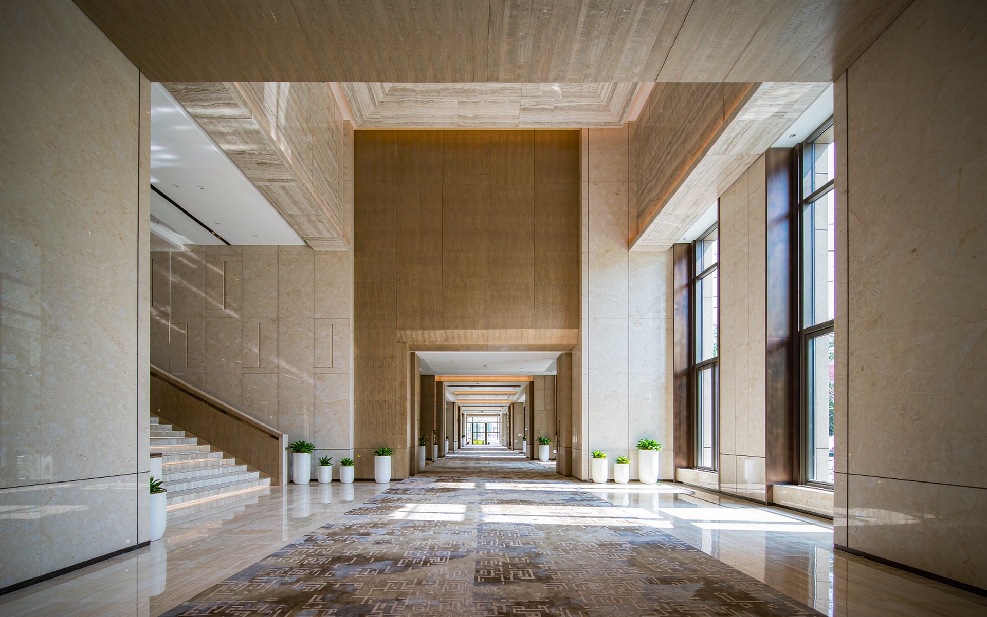 荃晟科技装配式集成墙板公建大堂实景